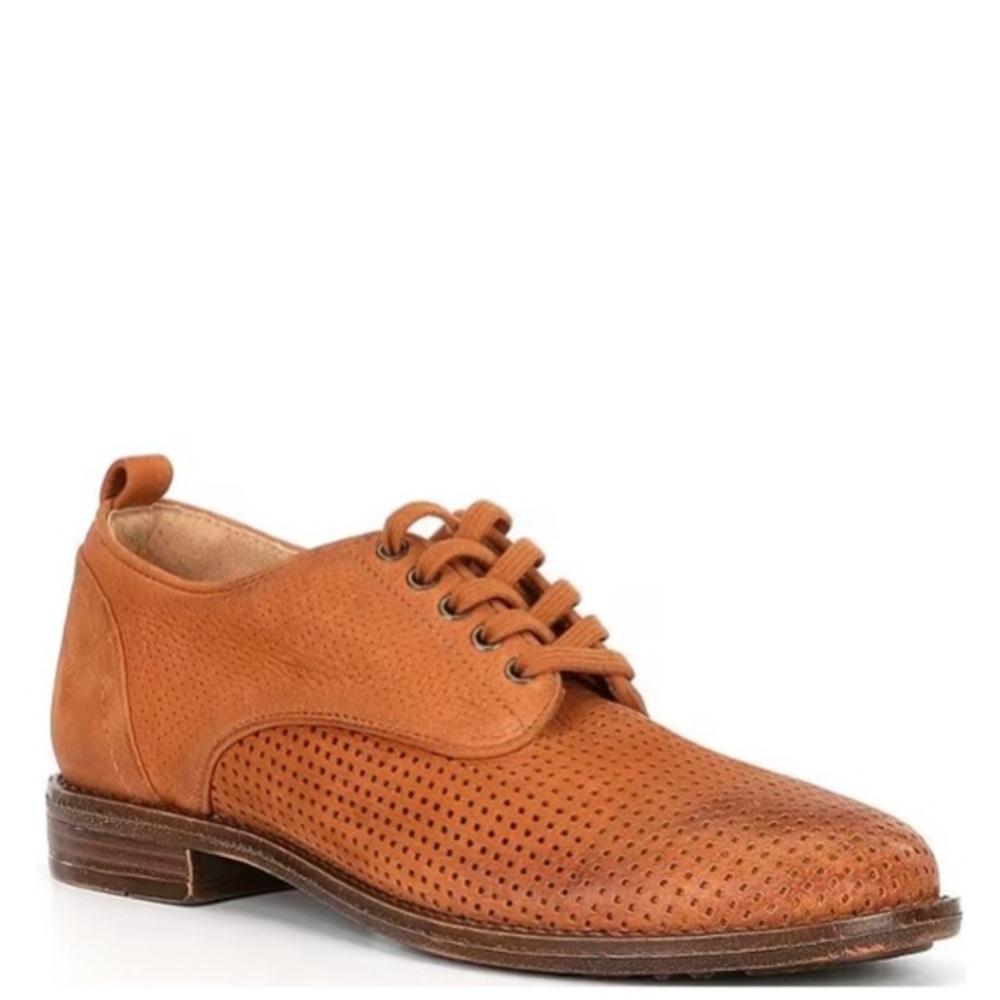 NWT Brioso Fixby Suede Leather Oxford Flats Cigar Brown Sz 7,5